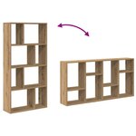 vidaXL Bibliothèque chêne artisanal 60x20x120 5 cm bois d'ingénierie