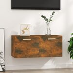 vidaXL Armoire murale Chêne fumé 80x35x36 5 cm Bois d'ingénierie