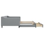 vidaXL Lit de jour avec lit gigogne et tiroirs 100x190 cm tissu