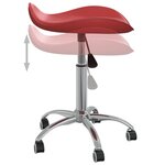vidaXL Chaise pivotante à dîner Rouge bordeaux Similicuir