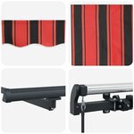 vidaXL Auvent Rétractable orange et marron 600 × 350 cm tissu