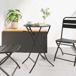 vidaXL Table de Jardin Anthracite 50 x 50 x 72 cm Acier