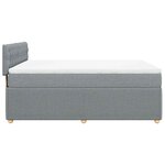 vidaXL Sommier à lattes de lit avec matelas Gris clair 140x190cm Tissu