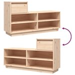 vidaXL Armoire à chaussures 110x34x61 cm Bois de pin massif