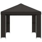 vidaXL Pavillon 4 × 3 m Anthracite Polyester et Acier 190 gsm