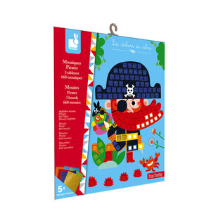 Jeu créatif - Gommettes mosaïque - 3 modèles - Pirate - Dès 5 ans - Janod