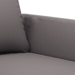 vidaXL Canapé à 2 places Gris 120 cm Similicuir