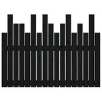 vidaXL Tête de lit murale Noir 108x3x80 cm Bois massif de pin