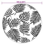 vidaXL Tapis d'extérieur ARAKIL blanc et noir Ø160 cm PP