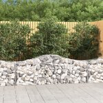 vidaXL Paniers à gabions arqués 8 Pièces 200x50x60/80 cm Fer galvanisé