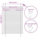 vidaXL Store plissé anthracite 90x150 cm largeur du tissu 89 4 cm