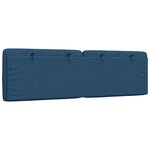 vidaXL Coussin de tête de lit bleu 160 cm tissu