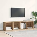 vidaXL Bibliothèque/Meuble TV vieux bois 36x30x143cm bois d'ingénierie