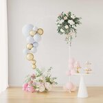 vidaXL Arche de mariage Blanc 100 x 39 x 200 cm Acier