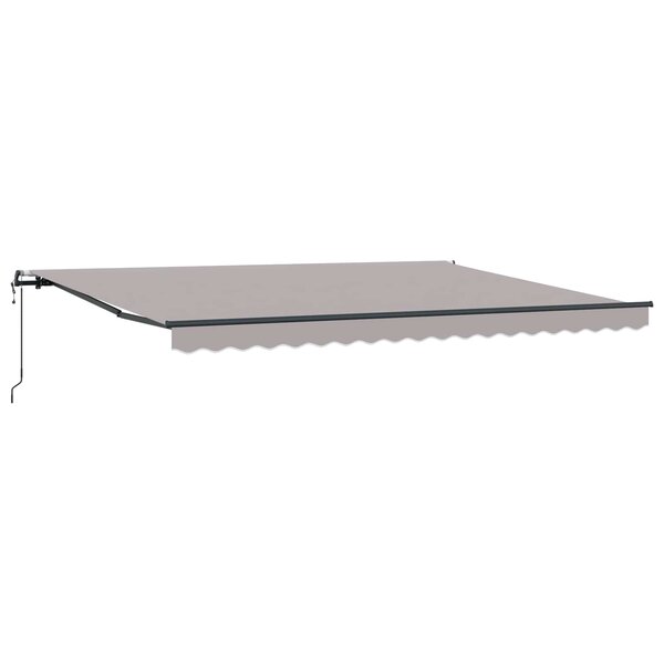 vidaXL Auvent Rétractable Gris clair 450 × 350 cm Tissu et Aluminium
