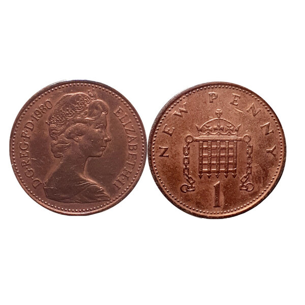 Royaume uni à“ monnaie new 1 penny à“ reine élisabeth ii