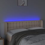 vidaXL Tête de lit à LED Cappuccino 147x16x78/88 cm Similicuir
