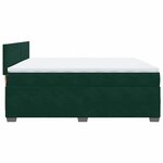 vidaXL Sommier à lattes de lit et matelas Vert foncé 200x200cm Velours