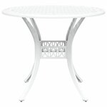 vidaXL Ensemble de salle à manger pour jardin 5 Pièces Blanc Aluminium