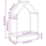 vidaXL Portant de bois chauffage anthracite 40x25x60 cm