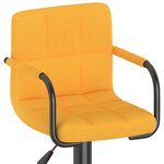vidaXL Tabourets de bar lot de 2 jaune moutarde tissu