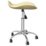 vidaXL Chaise pivotante de salle à manger Crème Similicuir