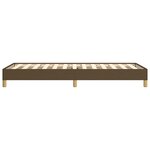 vidaXL Cadre de lit sans matelas marron foncé 100x200 cm tissu