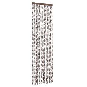 vidaXL Moustiquaire Taupe et blanc 56x185 cm Chenille