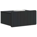 vidaXL Cabinet de chevet mural 2 Pièces Noir 49 x 34 5 x 24 cm