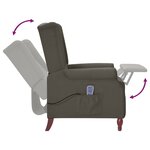 vidaXL Fauteuil de massage inclinable gris foncé microfibre