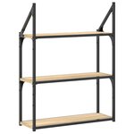 vidaXL Étagère murale 3 niveaux chêne sonoma 60x21x78 5 cm