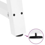 vidaXL Pieds de table basse en forme de A  2 pièces  blanc  38 x (42-43) cm  acier