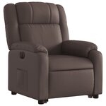 vidaXL Fauteuil inclinable électrique marron similicuir