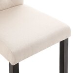 vidaXL Chaises à manger lot de 2 crème tissu