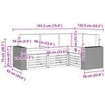 vidaXL Ensemble de canapés d'extérieur 4 pc Polyester