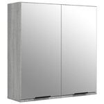 vidaXL Ensemble d'armoires de salle de bain 3 Pièces sonoma gris