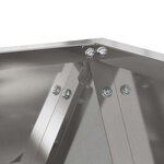 vidaXL Jardinière 2 Pièces Argent 30 x 30 x 30 cm Acier inoxydable