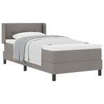 vidaXL Lit boxspring avec matelas avec matelas Taupe 80 x 200 cm