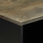 vidaXL Table basse gris clair 80x50x40 cm bois de manguier massif