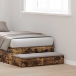 Tiroirs de lit vidaXL en chêne fumé 100x36 5x16 5 cm en bois d'ingénierie