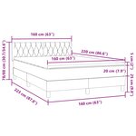 vidaXL Sommier à lattes de lit et matelas et LED vert foncé 160x220cm velours