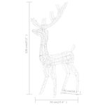 Renne de décoration de noël acrylique 140 led blanc chaud 120 cm