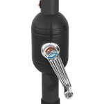 vidaXL Parasol de jardin avec lumières LED et mât en métal bleu azuré