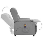 vidaXL Fauteuil de massage Gris Similicuir