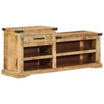 vidaXL Banc à Chaussures 110x35x50 cm Bois Massif Écorché Mangue