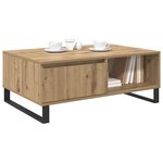vidaXL Table basse Chêne artisanal 90 x 60 x 35 cm Bois d'ingénierie