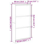 vidaXL Armoire à chaussures chêne sonoma 60x21x125 5cm bois ingénierie