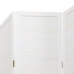 vidaXL Cloison de séparation 4 panneaux blanc bois de paulownia massif