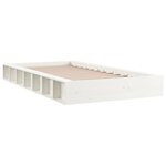 vidaXL Cadre de lit sans matelas blanc 75x190 cm bois massif