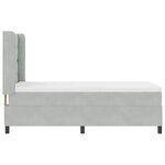 vidaXL Lit à ressorts avec matelas Gris clair 90 x 200 cm Velours